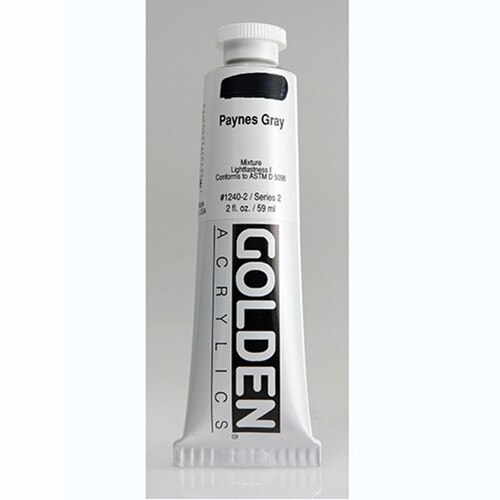 Golden, Heavy Body, Acrylic, Paint, 2oz, Paynes Grey